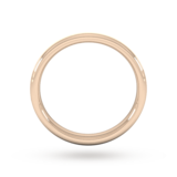 Goldsmiths 3mm Slight Court Extra Heavy Matt Centre With Grooves Wedding Ring In 9 Carat Rose Gold - Ring Size K