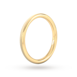 Goldsmiths 2mm Slight Court Heavy Matt Centre With Grooves Wedding Ring In 18 Carat Yellow Gold - Ring Size Y