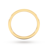 Goldsmiths 2mm Slight Court Heavy Matt Centre With Grooves Wedding Ring In 18 Carat Yellow Gold - Ring Size Y