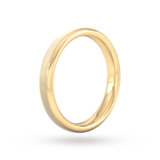 Goldsmiths 3mm Slight Court Extra Heavy Matt Centre With Grooves Wedding Ring In 18 Carat Yellow Gold