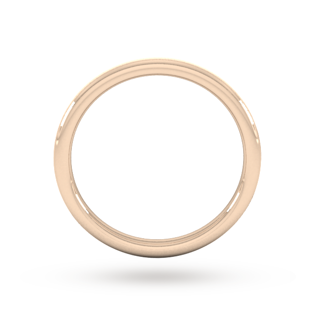 Goldsmiths 2mm Slight Court Standard Matt Centre With Grooves Wedding Ring In 18 Carat Rose Gold