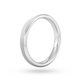 Best Luxury 
3mm Slight Court Extra Heavy Matt Centre With Grooves Wedding Ring In 950  Palladium
