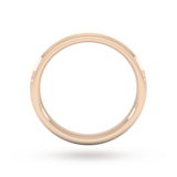 Goldsmiths 2.5mm Flat Court Heavy Matt Centre With Grooves Wedding Ring In 9 Carat Rose Gold