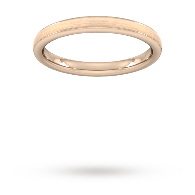 Goldsmiths 2.5mm Traditional Court Standard Matt Centre With Grooves Wedding Ring In 9 Carat Rose Gold Goldsmiths 2.5mm Traditional Court Standard Matt Centre With Grooves Wedding Ring In 9 Carat Rose Gold