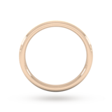 Goldsmiths 2.5mm Traditional Court Heavy Matt Centre With Grooves Wedding Ring In 9 Carat Rose Gold