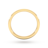 Goldsmiths 2.5mm Traditional Court Heavy Matt Centre With Grooves Wedding Ring In 18 Carat Yellow Gold - Ring Size T
