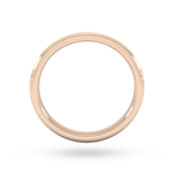 Goldsmiths 2.5mm Traditional Court Standard Matt Centre With Grooves Wedding Ring In 18 Carat Rose Gold