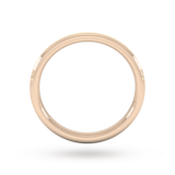 Goldsmiths 2.5mm D Shape Heavy Matt Centre With Grooves Wedding Ring In 18 Carat Rose Gold - Ring Size N
