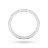 Goldsmiths 2mm D Shape Heavy Matt Centre With Grooves Wedding Ring In 950  Palladium - Ring Size Y