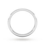 Goldsmiths 2.5mm D Shape Heavy Matt Centre With Grooves Wedding Ring In 950  Palladium - Ring Size J