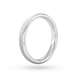 Goldsmiths 3mm Slight Court Heavy Matt Finished Wedding Ring In 9 Carat White Gold - Ring Size S