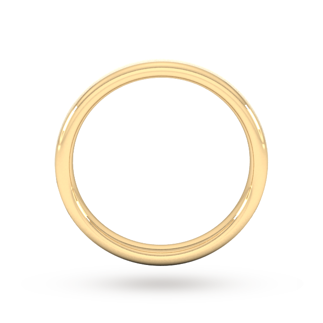 Goldsmiths 3mm Slight Court Standard Matt Finished Wedding Ring In 9 Carat Yellow Gold - Ring Size K