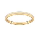 Goldsmiths 2mm Slight Court Extra Heavy Matt Finished Wedding Ring In 9 Carat Yellow Gold - Ring Size K
