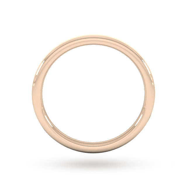 Goldsmiths 2mm Slight Court Standard Matt Finished Wedding Ring In 9 Carat Rose Gold - Ring Size K