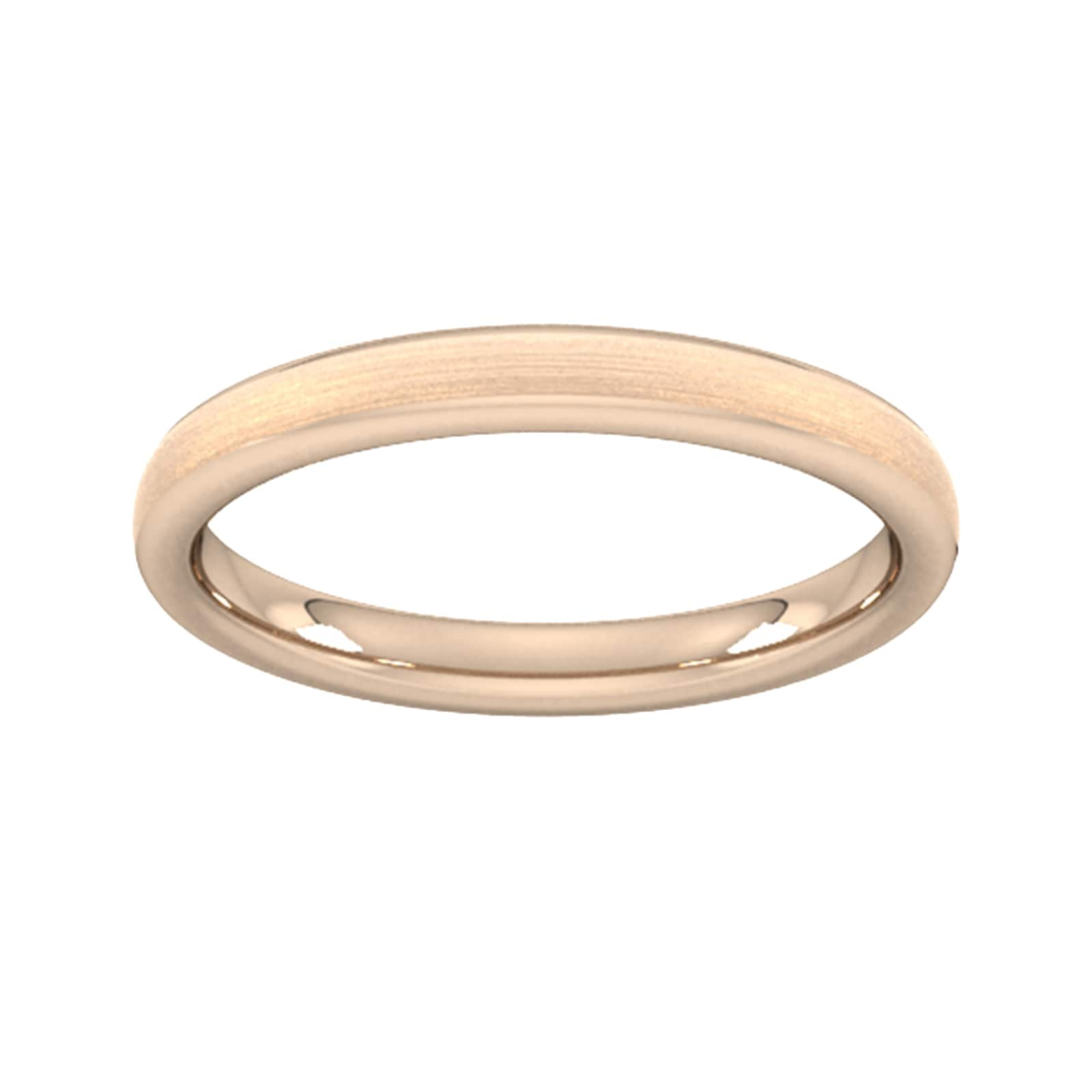 2.5mm Slight Court Extra Heavy Matt Finished Wedding Ring In 9 Ca