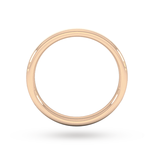 Goldsmiths 2.5mm Slight Court Extra Heavy Matt Finished Wedding Ring In 9 Carat Rose Gold - Ring Size K