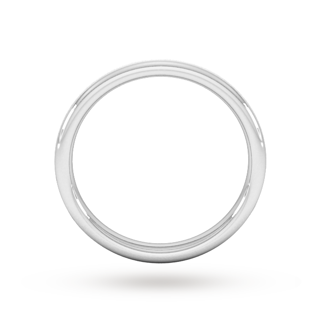 Goldsmiths 2.5mm Slight Court Standard Matt Finished Wedding Ring In 18 Carat White Gold - Ring Size K