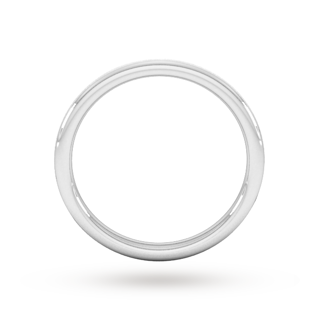Goldsmiths 2mm Slight Court Heavy Matt Finished Wedding Ring In 18 Carat White Gold - Ring Size J Goldsmiths 2mm Slight Court Heavy Matt Finished Wedding Ring In 18 Carat White Gold - Ring Size J