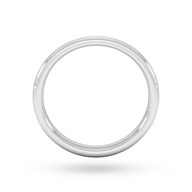 Goldsmiths 2.5mm Slight Court Extra Heavy Matt Finished Wedding Ring In 18 Carat White Gold - Ring Size L Goldsmiths 2.5mm Slight Court Extra Heavy Matt Finished Wedding Ring In 18 Carat White Gold - Ring Size L