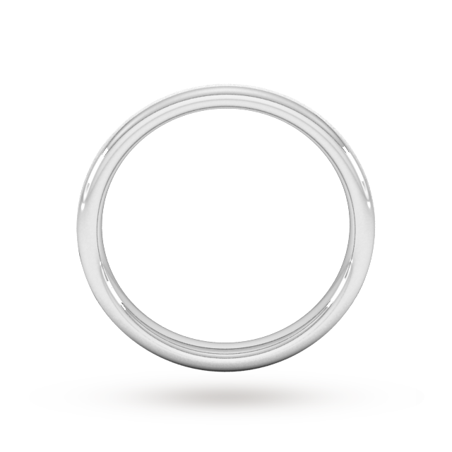 Goldsmiths 3mm Slight Court Extra Heavy Matt Finished Wedding Ring In 18 Carat White Gold - Ring Size R Goldsmiths 3mm Slight Court Extra Heavy Matt Finished Wedding Ring In 18 Carat White Gold - Ring Size R