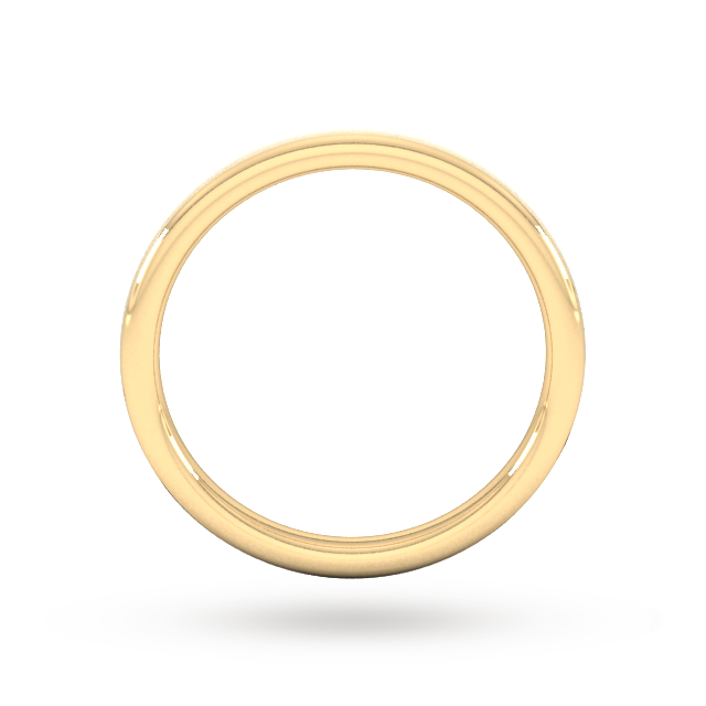 Goldsmiths 2mm Slight Court Heavy Matt Finished Wedding Ring In 18 Carat Yellow Gold - Ring Size J