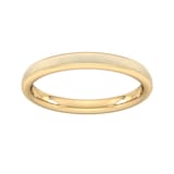 Goldsmiths 2.5mm Slight Court Heavy Matt Finished Wedding Ring In 18 Carat Yellow Gold - Ring Size K