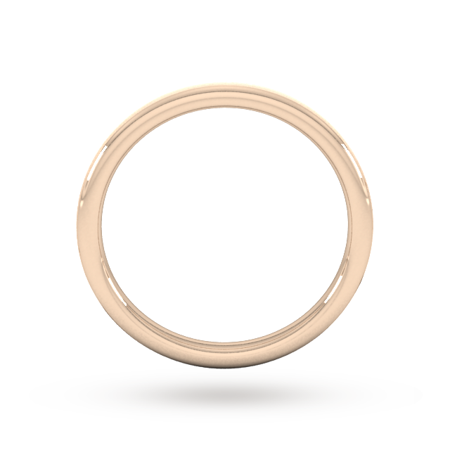 Goldsmiths 2mm Slight Court Standard Matt Finished Wedding Ring In 18 Carat Rose Gold - Ring Size K