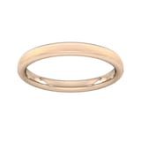 Goldsmiths 2.5mm Slight Court Standard Matt Finished Wedding Ring In 18 Carat Rose Gold - Ring Size K