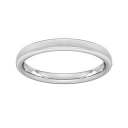 08304879 - 2.5mm Slight Court Standard Matt Finished Wedding Ring In Platinum