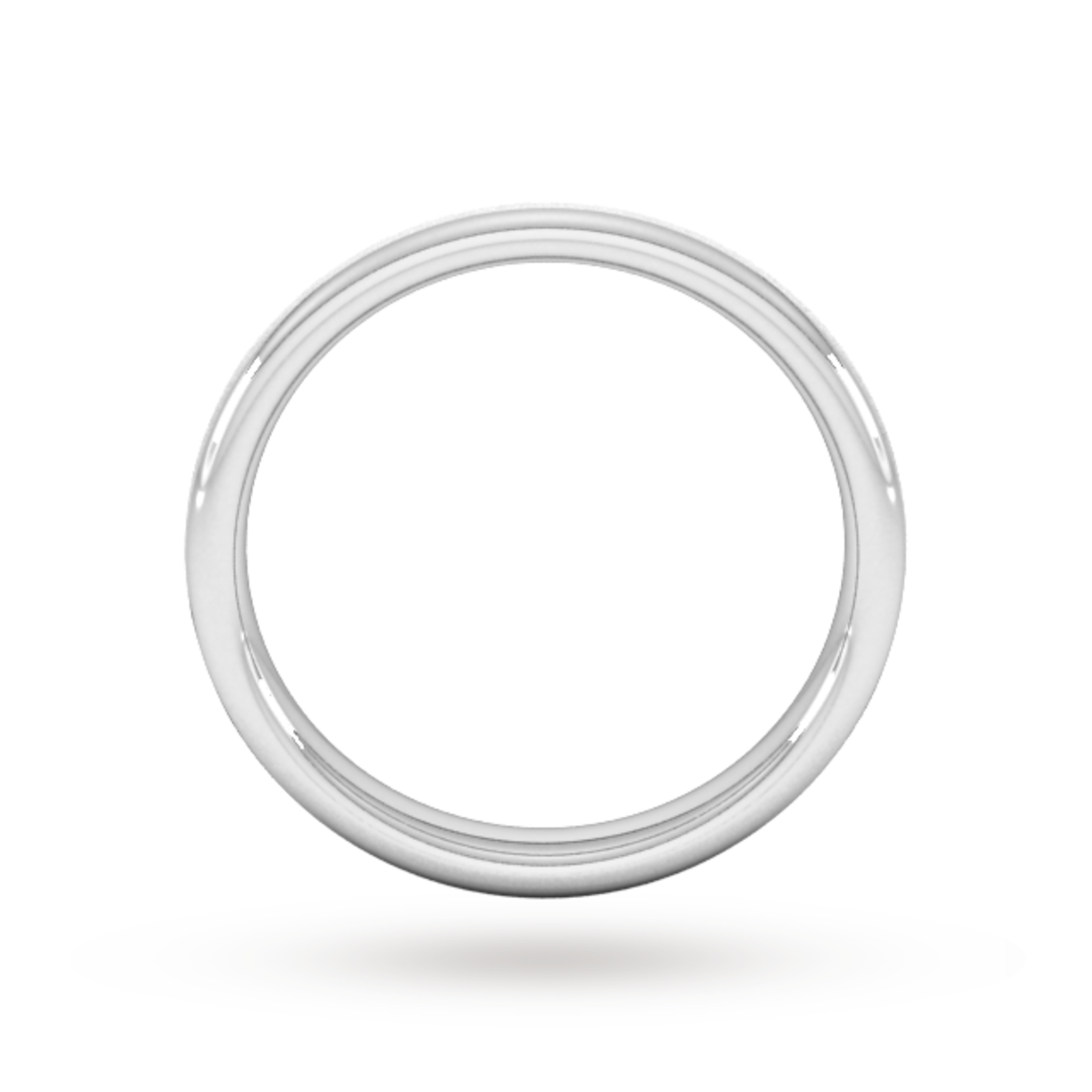 Goldsmiths 3mm Slight Court Standard Matt Finished Wedding Ring In Platinum