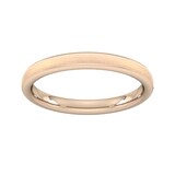 Goldsmiths 2.5mm Flat Court Heavy Matt Finished Wedding Ring In 9 Carat Rose Gold - Ring Size N