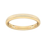 Goldsmiths 2.5mm Flat Court Heavy Matt Finished Wedding Ring In 18 Carat Yellow Gold - Ring Size H