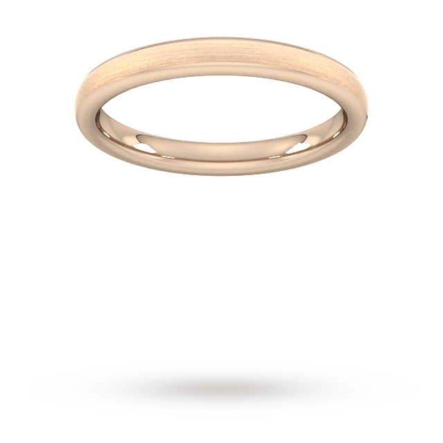 Goldsmiths 2.5mm Traditional Court Standard Matt Finished Wedding Ring In 9 Carat Rose Gold