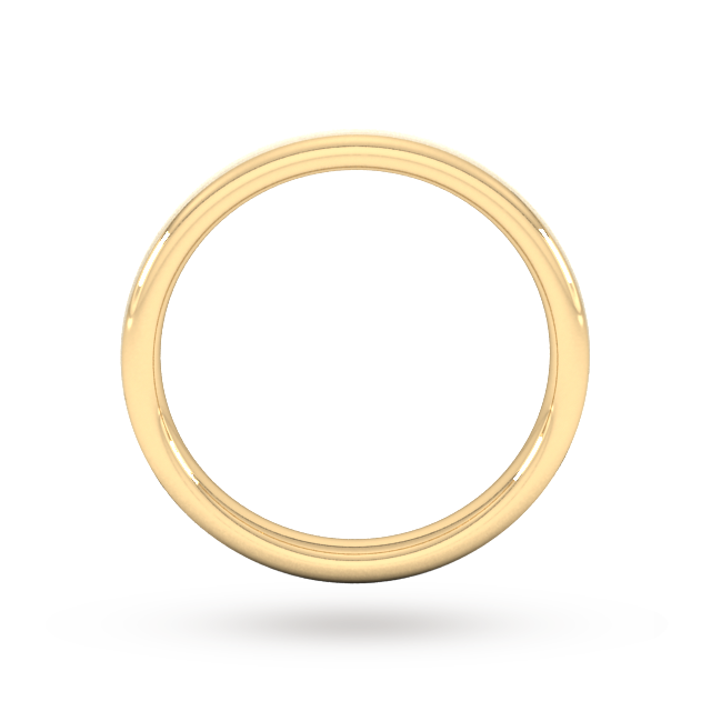 Goldsmiths 2.5mm Traditional Court Heavy Matt Finished Wedding Ring In 18 Carat Yellow Gold - Ring Size O