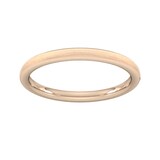 Goldsmiths 2mm Traditional Court Heavy Matt Finished Wedding Ring In 18 Carat Rose Gold