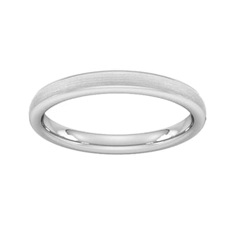 Goldsmiths 2.5mm Traditional Court Heavy Matt Finished Wedding Ring In 950 Palladium Goldsmiths 2.5mm Traditional Court Heavy Matt Finished Wedding Ring In 950 Palladium