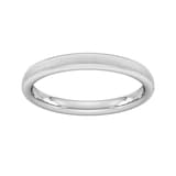 Goldsmiths 2.5mm D Shape Standard Matt Finished Wedding Ring In 9 Carat White Gold