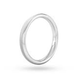 Goldsmiths 2.5mm D Shape Standard Matt Finished Wedding Ring In 9 Carat White Gold