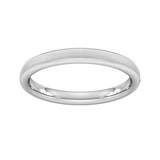 Goldsmiths 2.5mm D Shape Heavy Matt Finished Wedding Ring In 9 Carat White Gold - Ring Size K