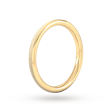 Goldsmiths 2mm D Shape Standard Matt Finished Wedding Ring In 9 Carat Yellow Gold - Ring Size K