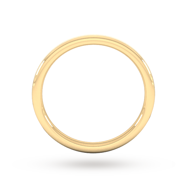 Goldsmiths 2mm D Shape Heavy Matt Finished Wedding Ring In 9 Carat Yellow Gold