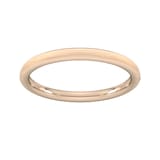 Goldsmiths 2mm D Shape Standard Matt Finished Wedding Ring In 9 Carat Rose Gold - Ring Size L