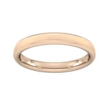 Goldsmiths 3mm D Shape Standard Matt Finished Wedding Ring In 9 Carat Rose Gold - Ring Size P