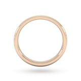 Goldsmiths 3mm D Shape Standard Matt Finished Wedding Ring In 9 Carat Rose Gold - Ring Size M