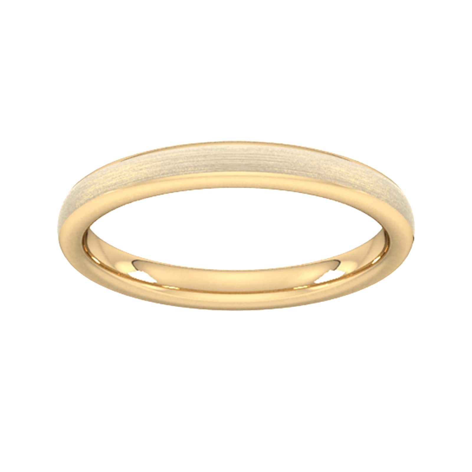 Goldsmiths 2.5mm D Shape Heavy Matt Finished Wedding Ring In 18 Carat Yellow Gold Goldsmiths 2.5mm D Shape Heavy Matt Finished Wedding Ring In 18 Carat Yellow Gold