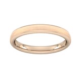 Goldsmiths 3mm D Shape Heavy Matt Finished Wedding Ring In 18 Carat Rose Gold - Ring Size K