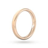 Goldsmiths 3mm D Shape Heavy Matt Finished Wedding Ring In 18 Carat Rose Gold