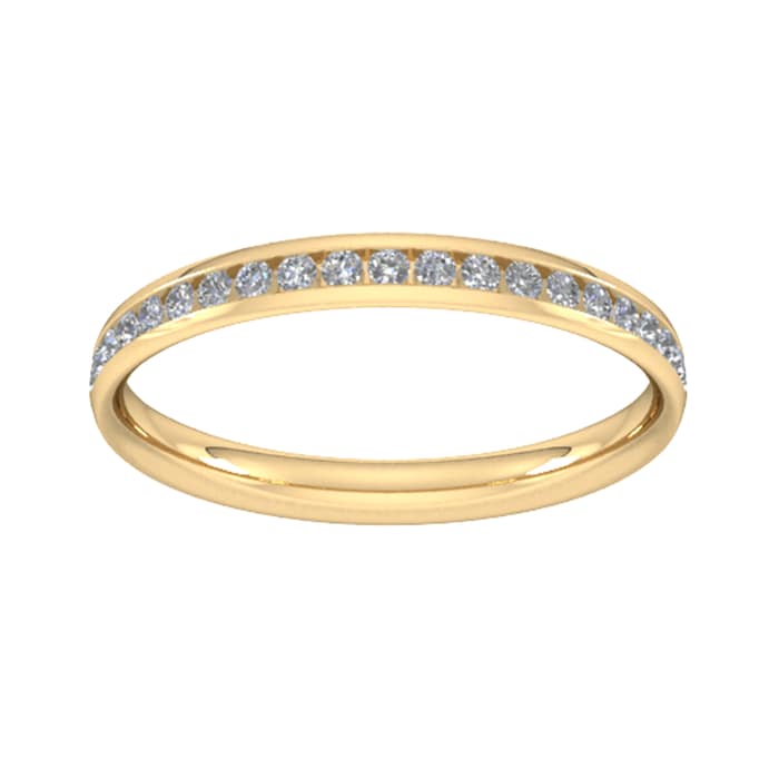 Goldsmiths 0.21 Carat Total Weight Half Channel Set Brilliant Cut Diamond Wedding Ring In 9 Carat Yellow Gold - Ring Size J