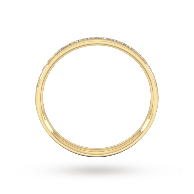 Goldsmiths 0.21 Carat Total Weight Half Channel Set Brilliant Cut Diamond Wedding Ring In 9 Carat Yellow Gold