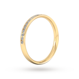 Goldsmiths 0.21 Carat Total Weight Half Channel Set Brilliant Cut Diamond Wedding Ring In 18 Carat Yellow Gold